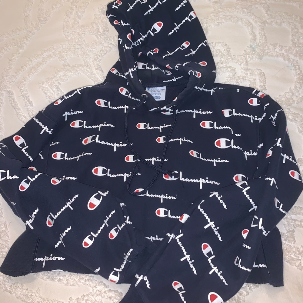 Cropped champion hoodie medium